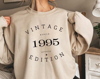 Custom Birthday Sweatshirt, Custom Birth Year Shirt, 30th Birthday Sweatshirt, Birthday Gift, 1995 Shirt, 30th Birthday Gift For Women Men