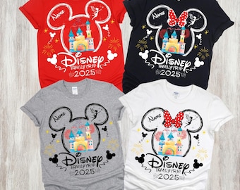 Custom Disneyworld Family Trip Shirt, Disney Family Vacation Shirt, Personalized Family Matching Shirt, Disney Custom Minnie & Mickey Shirt