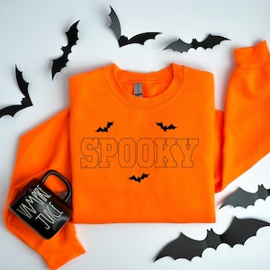 Spooky Halloween Sweatshirt, Spooky Season Fun Fall Crewneck Sweater, Autumn Pullover, Spooky Season Shirt, Ghost Halloween