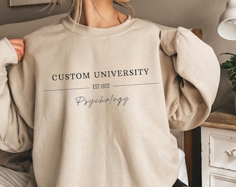 Custom University Sweatshirt, Custom College Hoodie, Personalized School Sweatshirt Custom Design University Sweatshirt Personalized College