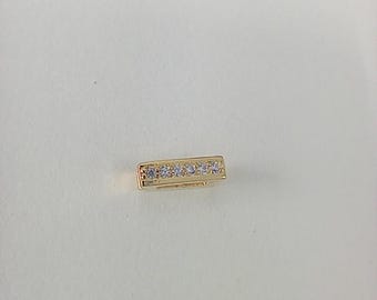 Gold Pandora Reflexions Timeless Sparkling Clip Charm