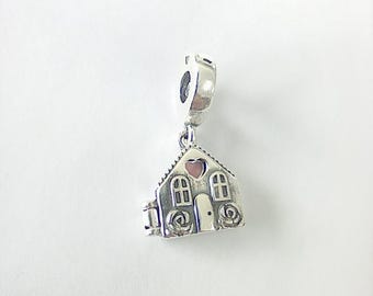 Wisiorek Pandora Charms House ze srebra próby 925 i bezpłatnym etui