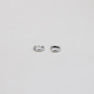 PANDORA 925 Silver Round Huggie Hoop Earrings