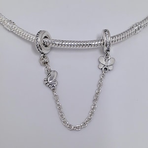 Pandora Decorative Butterflies Safety Chain Charm S925 ALE