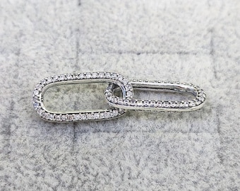 Pandora Me Styling Pavé Double Link White Stone Charm