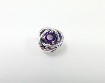 pandora  february birthstone eternity circle charm s925 ale  new gift bag