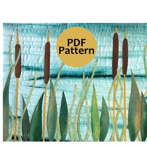 Art Quilt Applique PDF Pattern -Bull Rushes