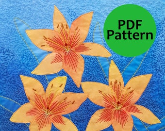 Lilies Quilt Pattern PDF