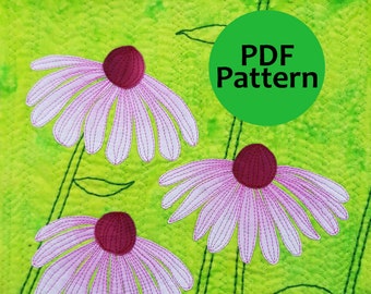 Cone Flowers Quilt Pattern PDF