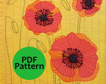 Poppies Quilt Pattern PDF