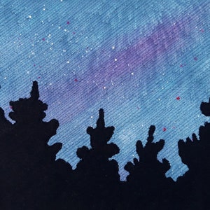 Midnight Forest Small Art Quilt / Wall Hanging Kit.