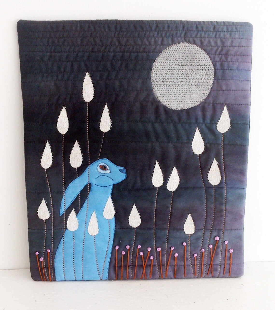 Moon Gazing Hare Art Quilt Paper Pattern - Etsy