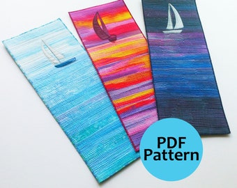 Small Art Quilts PDF Pattern Trio: Time At Sea