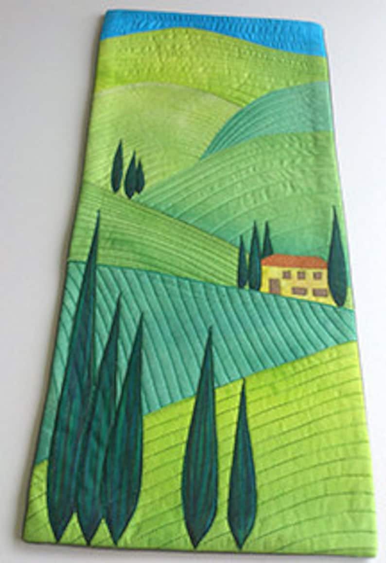 Landscape Quilt Pattern Tuscan Hillside image 4