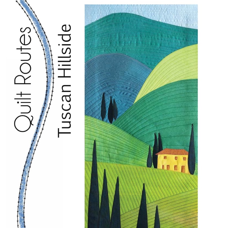 Landscape Quilt Pattern Tuscan Hillside image 1