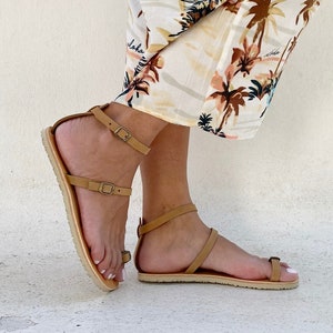 Comfortable sandals with ankle strap best sale