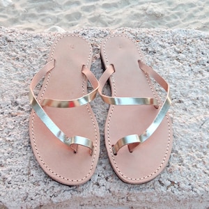 Summer Sandals, gold sandals, wedding sandals, leather sandals, Womens Flat sandals, Sandali, slide sandals, handmade Greek Sandals, Sandals