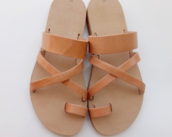 Leather sandals, Greek sandals, women sandals, summer sandals, Strappy Sandals, flat sandals, Handmade Greek sandals, Barefoot sandals
