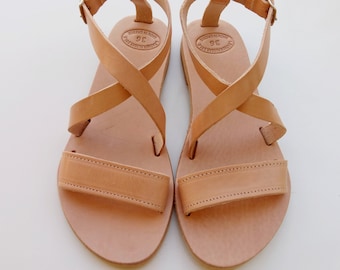 Greek Leather Gladiator Sandals: Comfortable Ankle Strap Summer Sandals