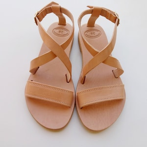 Greek Leather Gladiator Sandals: Comfortable Ankle Strap Summer Sandals