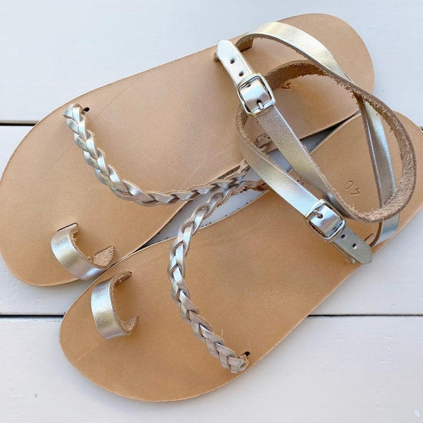 Leather sandals, Barefoot sandals, Greek sandals, Flat womens Sandals, Sandals, Sandals with Vibram Barefoot Sole, Anya review sandals