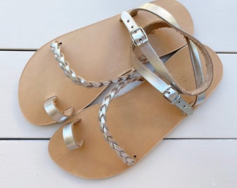 Leather sandals, Barefoot sandals, Greek sandals, Flat womens Sandals, Sandals, Sandals with Vibram Barefoot Sole, Anya review sandals