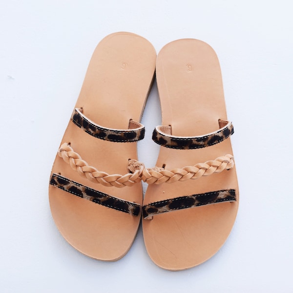 animal print sandals