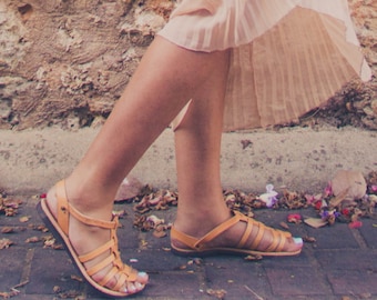 Genuine Leather Gladiator Sandals – Greek Summer Shoes