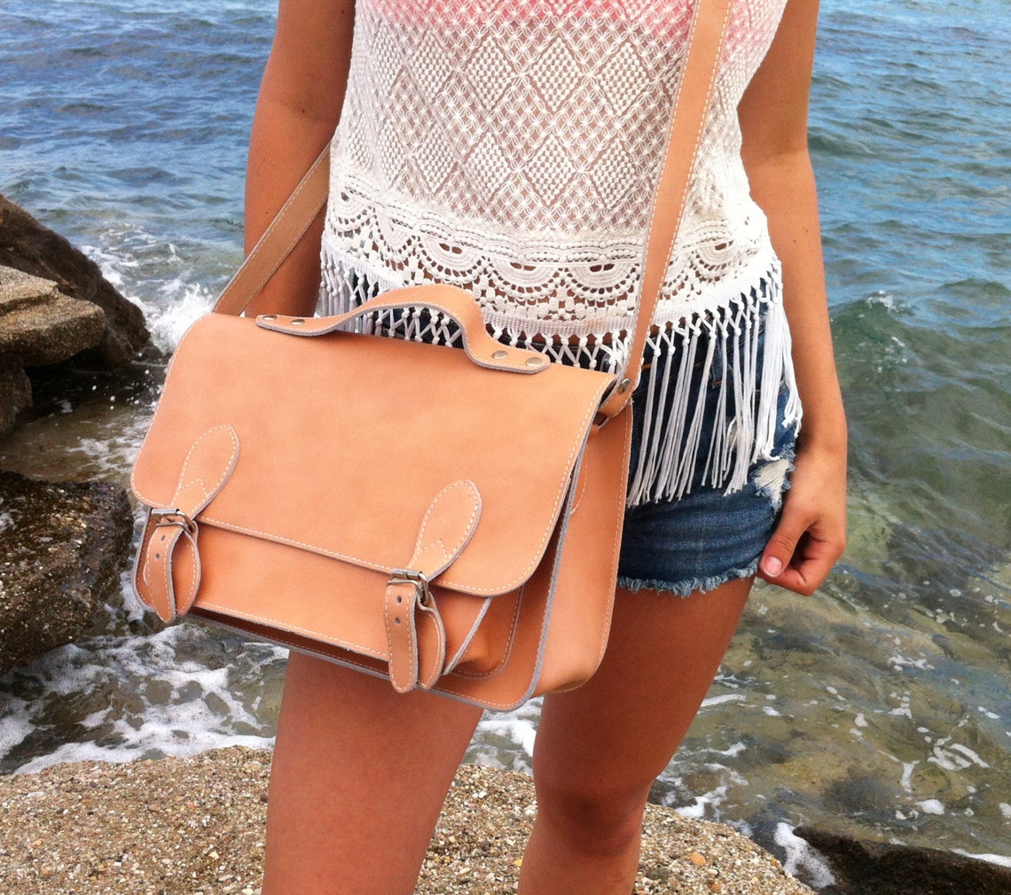 Messenger Bag Leather Bag Boho Bag Handmade Leather Bag Etsy