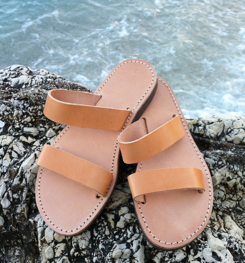 Leather sandals greek sandals handmade sandals Slip on | Etsy