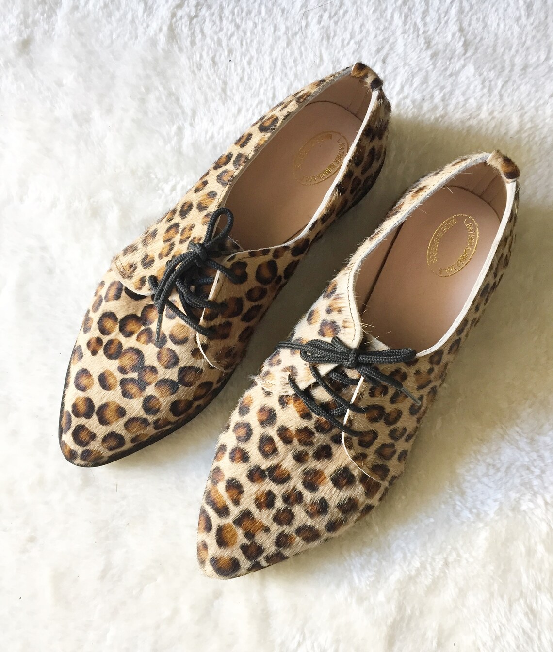 Womens Oxfords Shoes Leopard Womens Shoes Leather Oxfords - Etsy