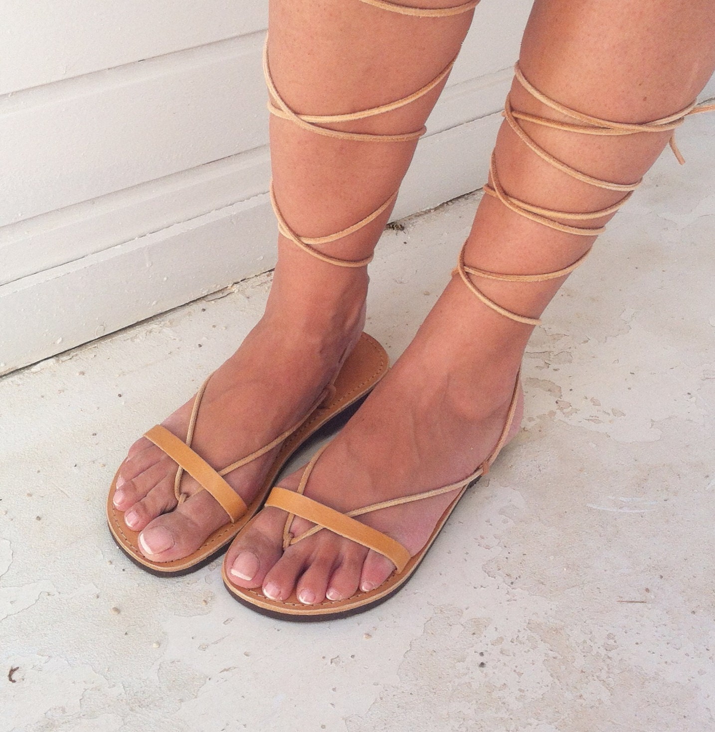 gladiator sandalsLace Up Leather Sandalswomens sandals | Etsy
