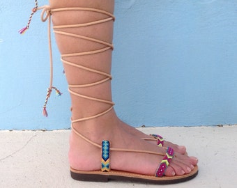 Boho Sandals, Leather Sandals, gladiator sandals, bohemian, Summer sandals