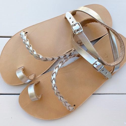 Greek Leather Sandals • Women’s Barefoot Flat Sandals • Minimal Summer Shoes