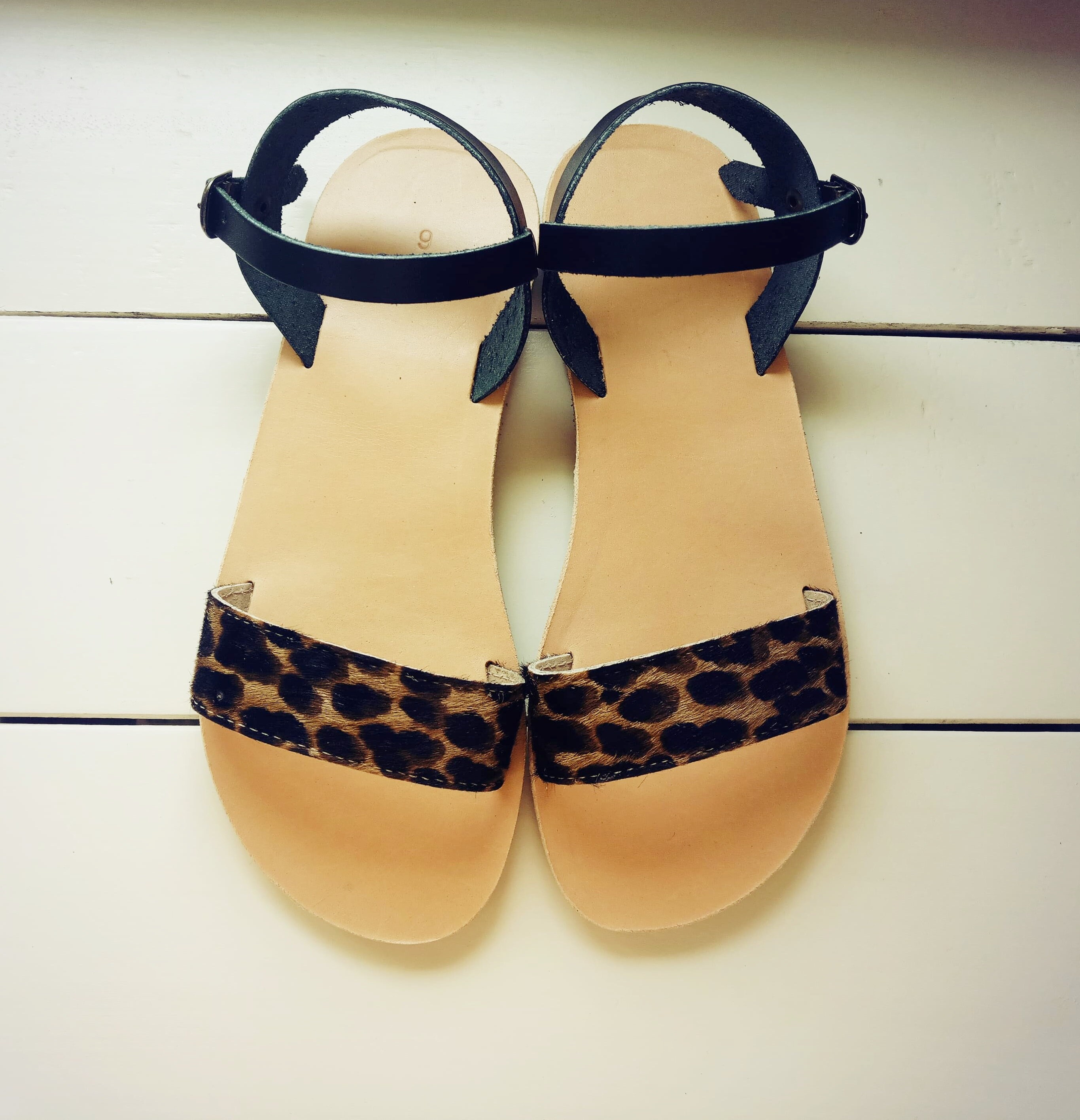 Animal Print Leather Sandals Leopard Sandals Leather Sandals Animal Print Shoes Greek Sandals Womens Sandals Flat Leather Sandals