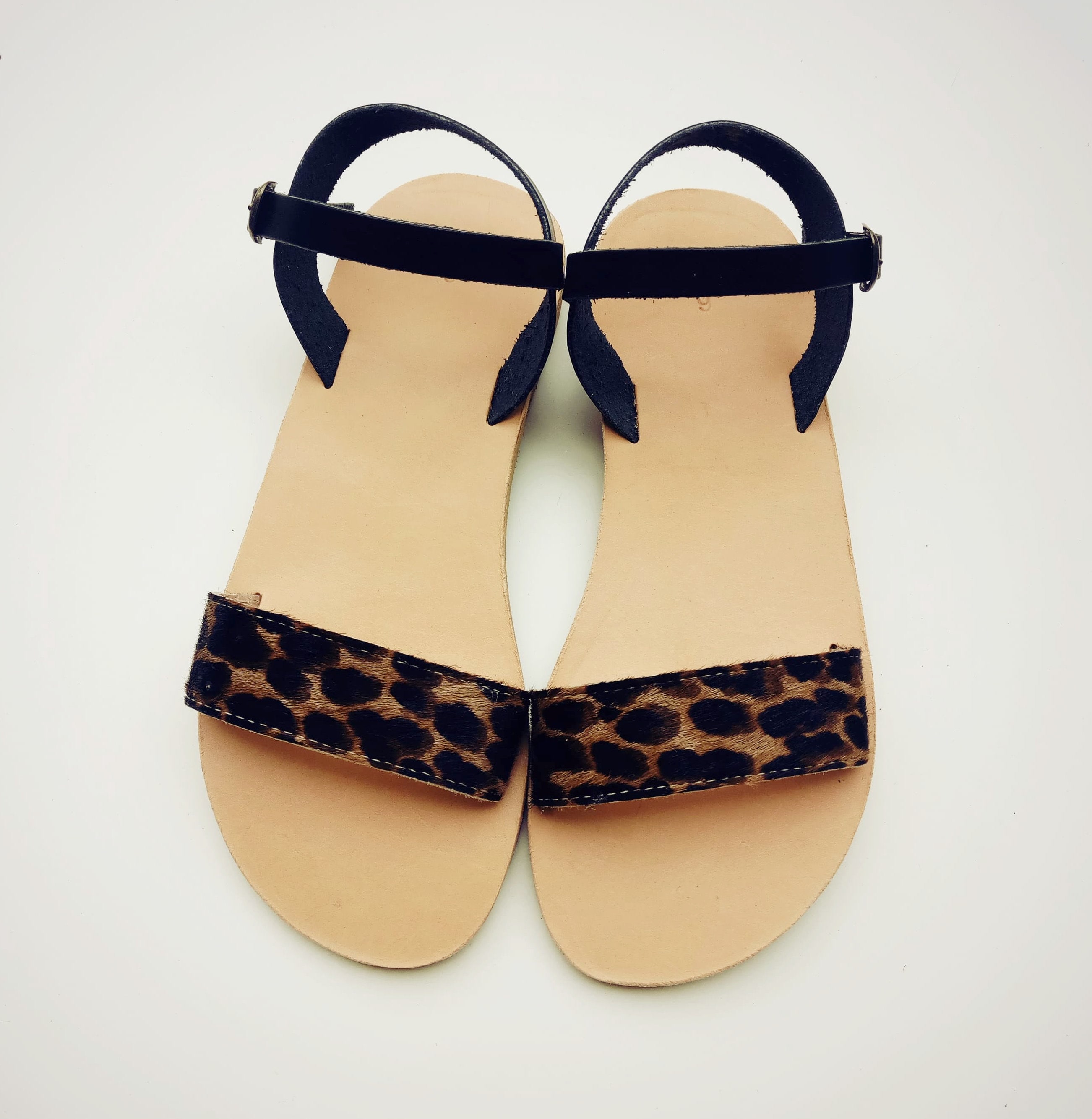 Animal Print Leather Sandals leopard sandals leather Etsy