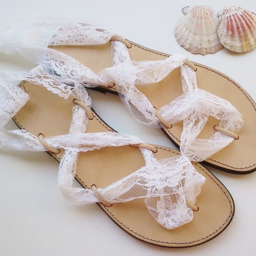 Leather Sandalslace up Sandals Wedding Shoes Wedding - Etsy