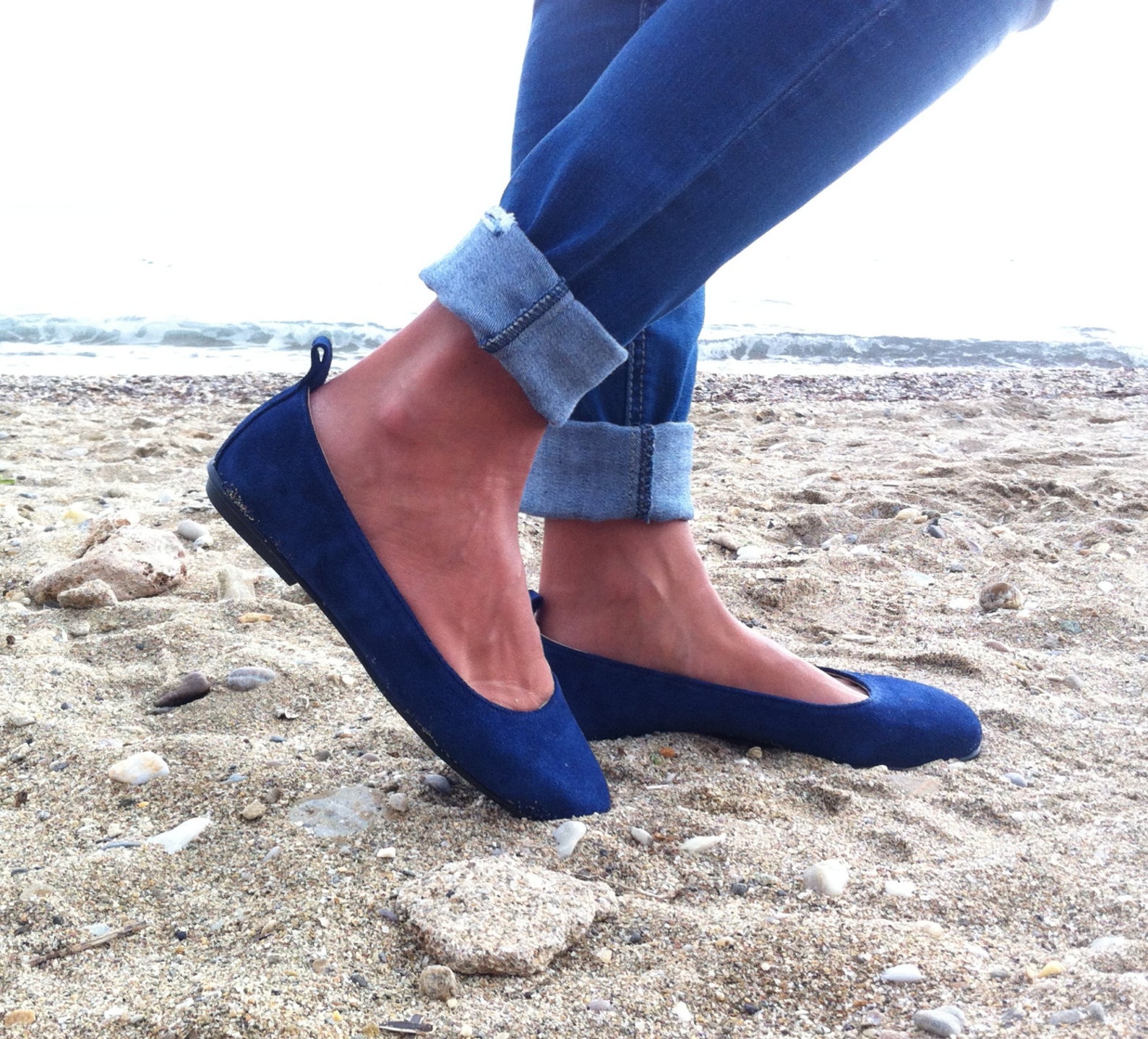 leather flat shoes for women - womens ballet shoes - blue leather shoes - leather pumps leather flat shoes for women - womens ballet shoes - blue leather shoes - leather pumps