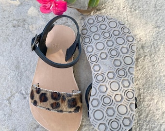 Dziecięce skórzane sandały Barefoot – elastyczna podeszwa Vibram • Letnie buty dla dzieci