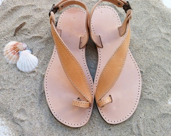 Leather sandals for womens, Greek sandals, handmade leather sandals, flat leather sandals,  Summer Sandals, Sandalen, Sandals