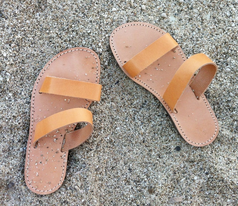 Leather sandals greek sandals handmade sandals Slip on | Etsy