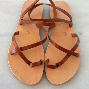 leather sandals women, leather sandals in brown color, Greek sandals, summer sandals, leather sandals, Womens Sandals, Barefoot Sandals image 2