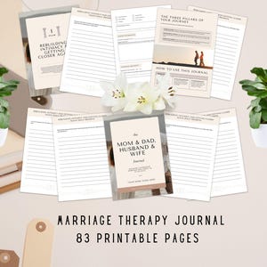 Editable Marriage Therapy Journal | Canva Couples Counseling Workbook | Relationship Journal for Personal or Therapist Use | Printable PDF