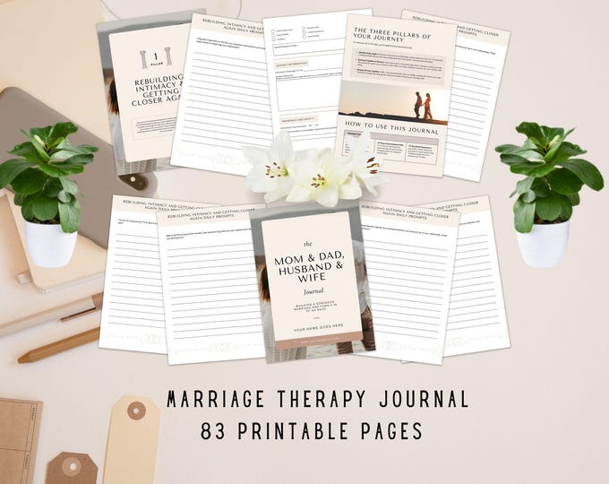 Editable Marriage Therapy Journal | Canva Couples Counseling Workbook | Relationship Journal for ...