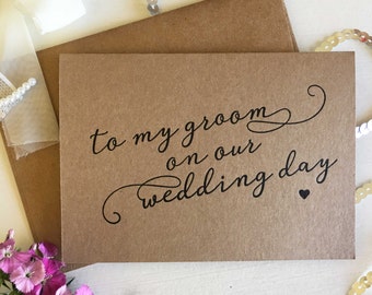 Cartão do noivo da noiva, cartão do meu noivo, presente do noivo da noiva, presente do marido, cartão da noiva ao noivo, cartões de casamento, cartão rústico do dia do casamento