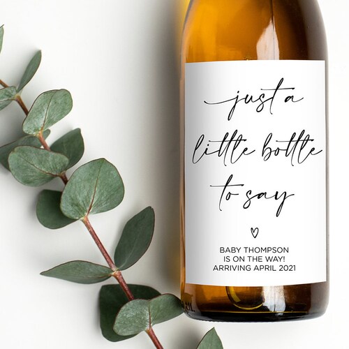 Custom Wine Label Pregnancy Announcement Ideas Baby Etsy