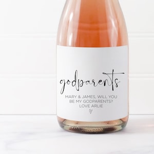Les parrains et marraines demandent une étiquette de vin, seras-tu ma marraine, cadeau pour la famille et les amis, future maman, stickers bouteille de vin parrain, amateur de vin