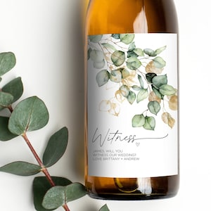 Etichetta personalizzata per il vino del nostro matrimonio, regalo per la sposa e lo sposo, adesivo per la richiesta della festa nuziale, proposta di testimone personalizzata