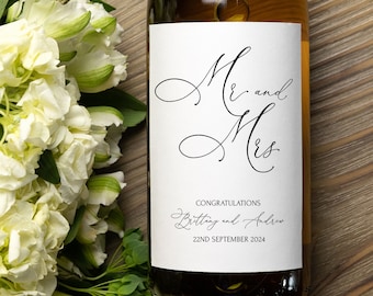 Etiquetas para botellas de vino, pegatinas personalizadas, idea de regalo para amantes del vino, felicitaciones personalizadas.