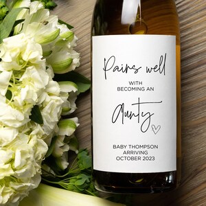 Socive Pregnancy Announcement - Auntie Wine Bag, Baby Reveal Bag (5SW19107